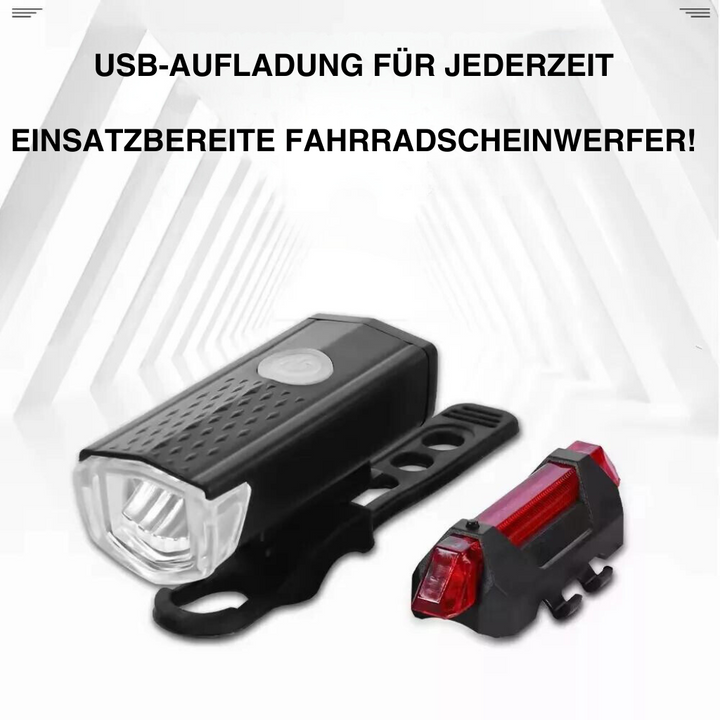 LuxLight™ LED Fahrradlicht-Set USB