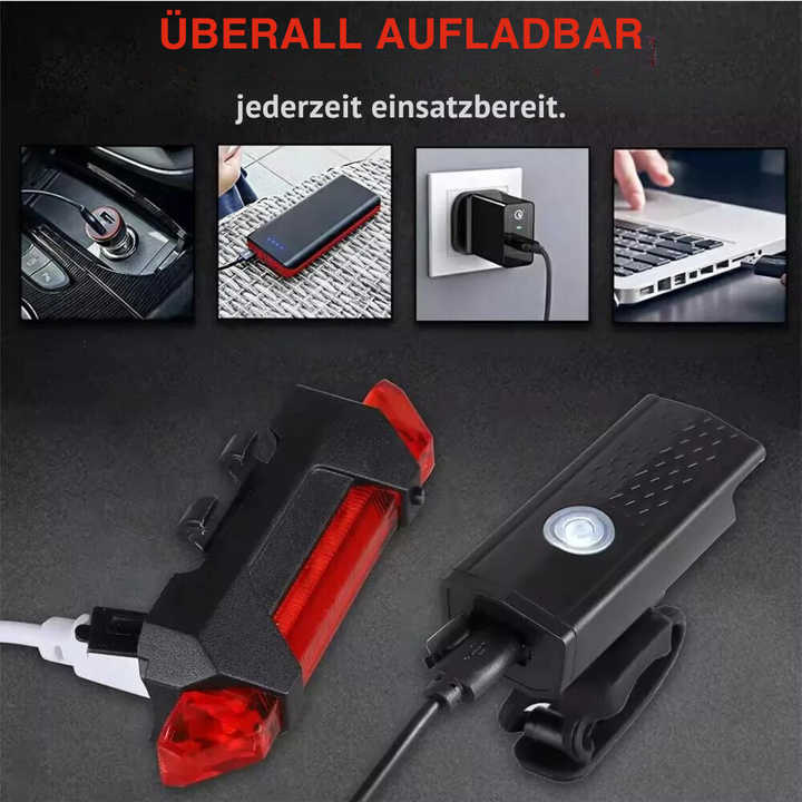LuxLight™ LED Fahrradlicht-Set USB