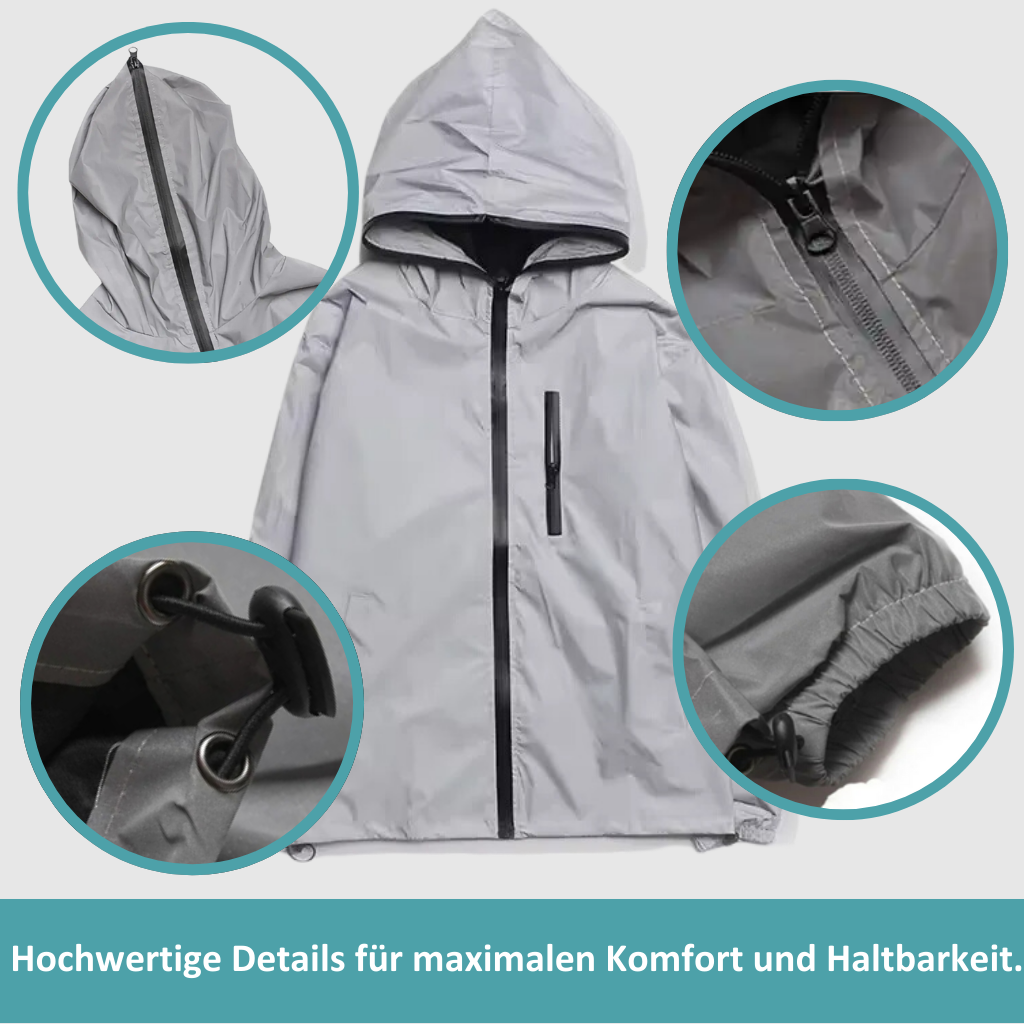 ReflectSafe™ Regenjacke – Hochreflektierend und Wetterfest für Damen und Herren.