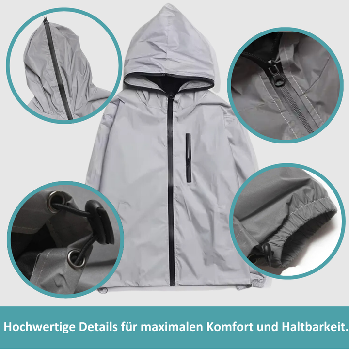 ReflectSafe™ Regenjacke – Hochreflektierend und Wetterfest für Damen und Herren.