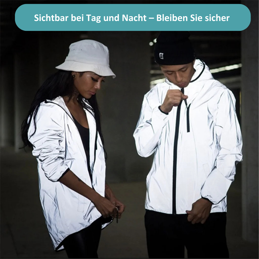 ReflectSafe™ Regenjacke – Hochreflektierend und Wetterfest für Damen und Herren.