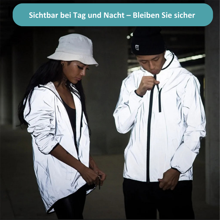 ReflectSafe™ Regenjacke – Hochreflektierend und Wetterfest für Damen und Herren.