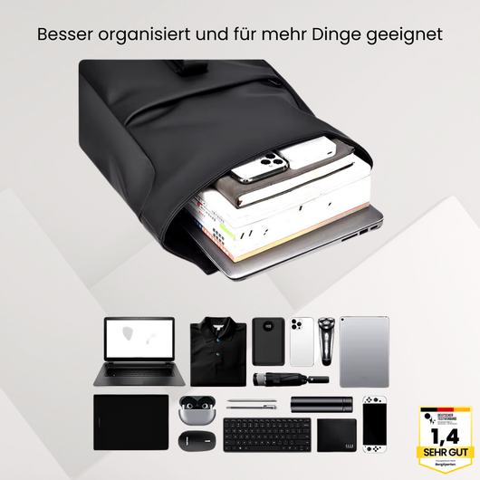 TerraX Laptop-Rucksack – Wasserdicht & Ergonomisch