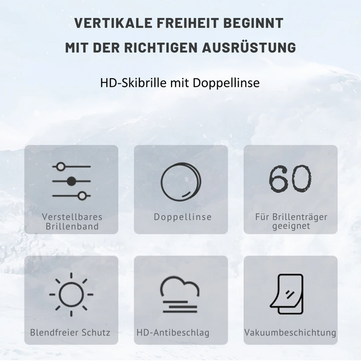 FrostSicht™ Skibrille Pro