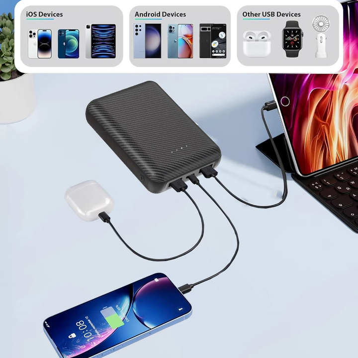 VoltEdge CarbonPack | 20000 mAh Power Bank