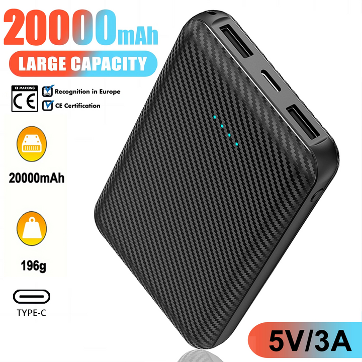 VoltEdge CarbonPack | 20000 mAh Power Bank