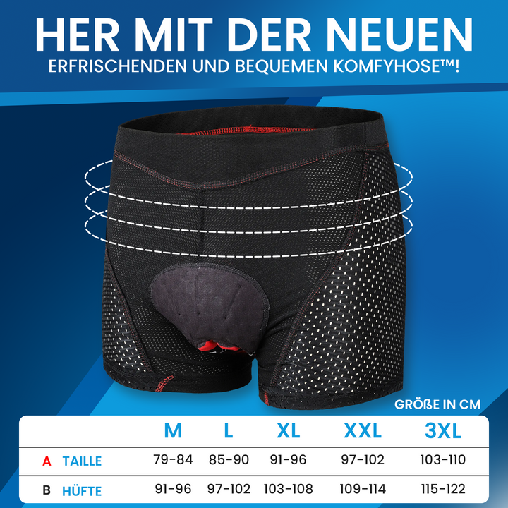KomfyHose - Pikfein Ergonomische Radfahrhose.