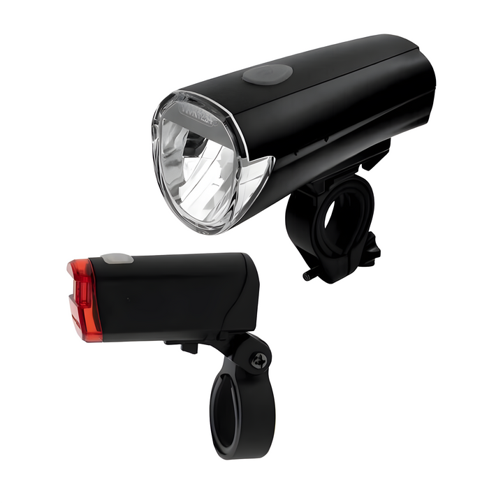 LumiRide Fahrradlicht-Set LED StVZO – Ultrahelle Lampe und Rücklicht