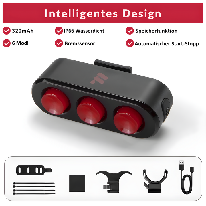 SmartLux™ Intelligentes Fahrrad Rücklicht