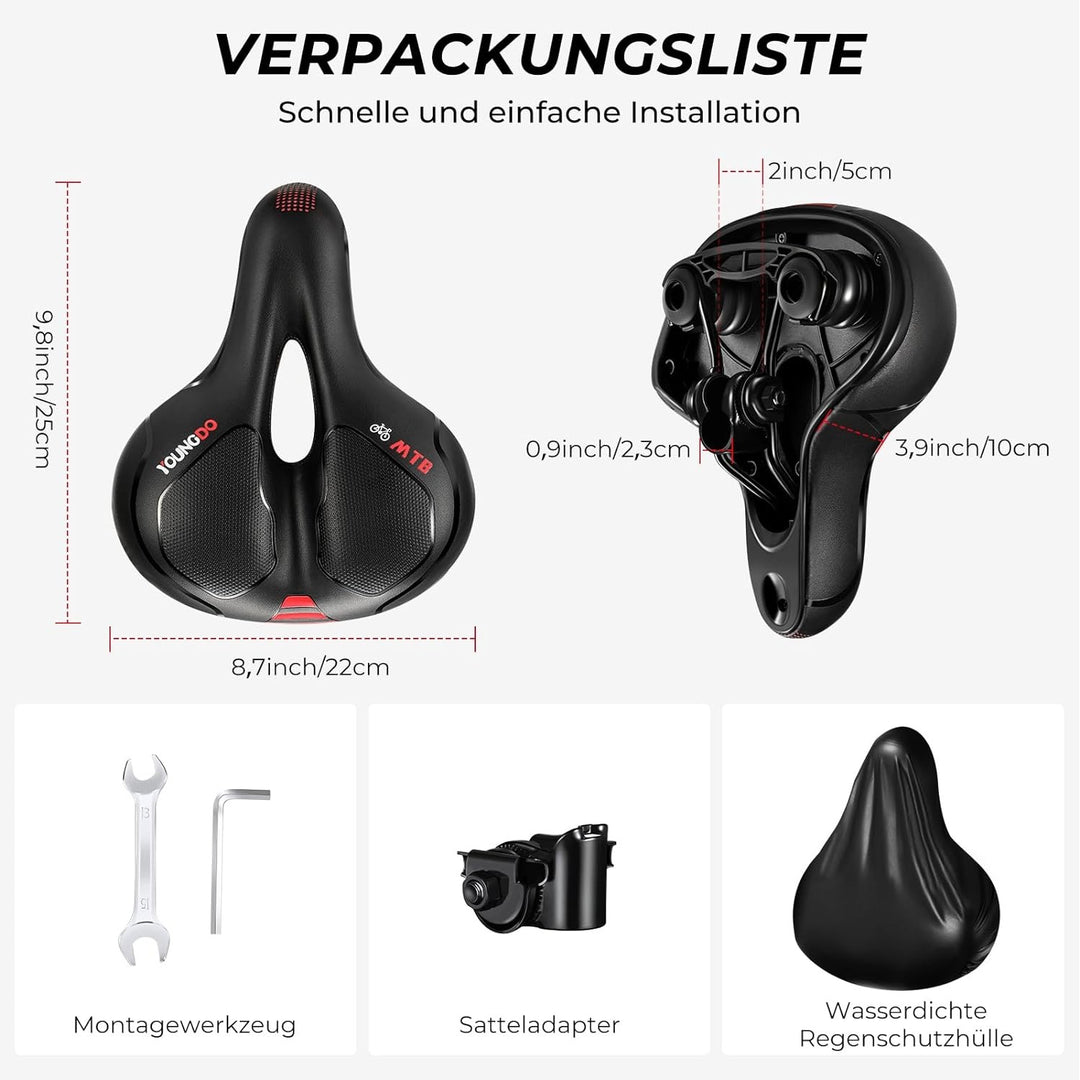 KomfortKönig Gel Fahrradsattel - Schmerzfrei & Ergonomisch