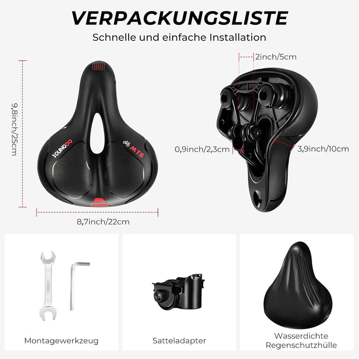 KomfortKönig Gel Fahrradsattel - Schmerzfrei & Ergonomisch