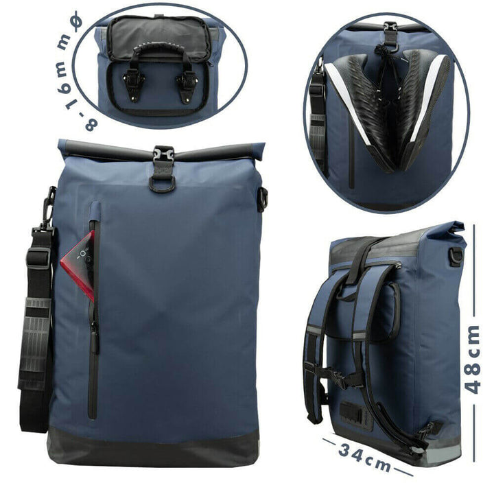 3 in 1 Fahrradtasche für Gepäckträger.