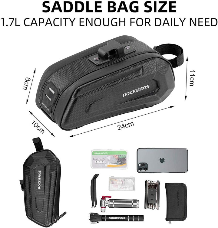 Praktische Satteltasche Wasserdicht 3D Hard Shell